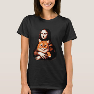 Mona Lisa hält Katze für Katzenliebhaber Katzenpap T-Shirt