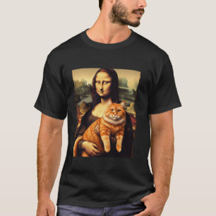 Mona Lisa hält Katze für Katzenliebhaber Katzenpap T-Shirt