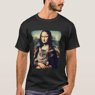 Mona Lisa hält Katze für Katzenliebhaber Katzenpap T-Shirt
