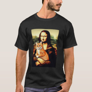 Mona Lisa hält Katze für Katzenliebhaber Katzenpap T-Shirt