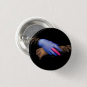 Mona Lisa Hände durch Fred wilder Button (Vorne & Hinten)