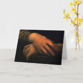 Mona Lisa - Hände Karte (Gelbe Blume)