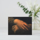 Mona Lisa - Hände Postkarte (Stehend Vorderseite)