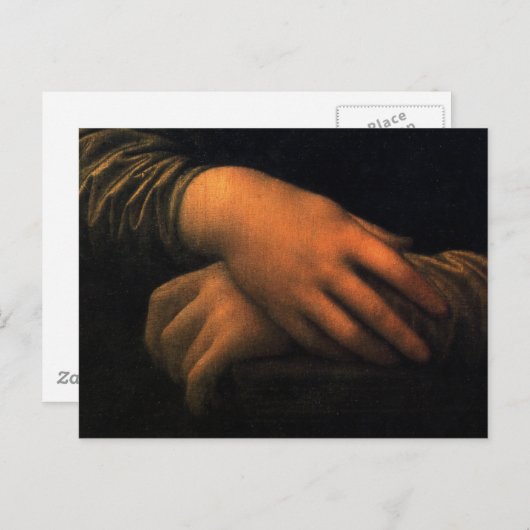 Mona Lisa - Hände Postkarte (Vorne/Hinten)
