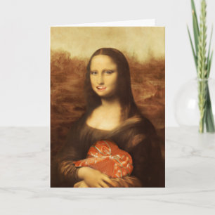 Mona Lisa Heart Valentine's Day Kiss Feiertagskarte