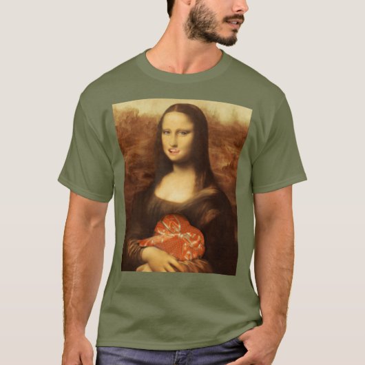 Mona Lisa Heart Valentine's Day Kiss T-Shirt (Vorderseite)