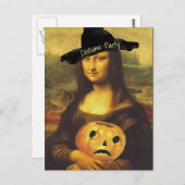 Mona Lisa Hexe Halloween Kostüm Party Einladen PC Postkarte (Vorne/Hinten)