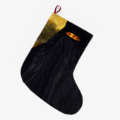 Mona Lisa Hidden Behind Burqa Großer Weihnachtsstrumpf (Vorderansicht (hängend))