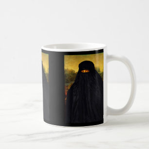 Mona Lisa Hidden Behind Burqa Kaffeetasse