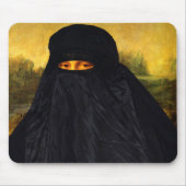 Mona Lisa Hidden Behind Burqa Mousepad (Vorne)