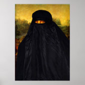 Mona Lisa Hidden Behind Burqa Poster (Vorne)