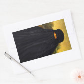 Mona Lisa Hidden Behind Burqa Rechteckiger Aufkleber (Umschlag)