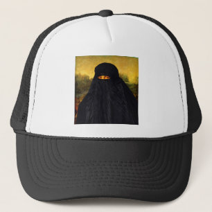 Mona Lisa Hidden Behind Burqa Truckerkappe