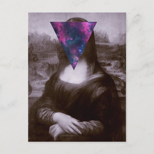 Mona lisa Hipster Postkarte (Vorderseite)