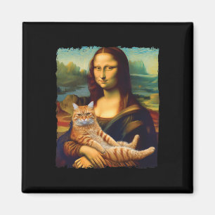 Mona Lisa Holding Cat Portrait Kunstmalerei Magnet