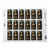 Mona Lisa Holding Elegant Gray Cat                 Adressaufkleber (Vorne)