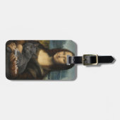 Mona Lisa Holding Elegant Gray Cat                 Gepäckanhänger (Vorderseite horizontal)