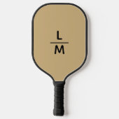 Mona Lisa & ihre Katze - monogrammiert Pickleball Schläger (Rückseite)