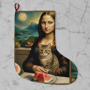 Mona Lisa & ihre Katze  -  Sommer Stimmung \ Großer Weihnachtsstrumpf