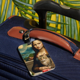 Mona Lisa & ihre Katze  -  Sommerlaune \ Gepäckanhänger