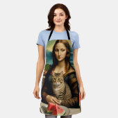 Mona Lisa & ihre Katze - Sommerlaune \ Schürze (Getragen)