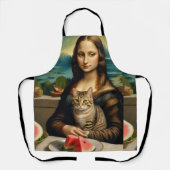 Mona Lisa & ihre Katze - Sommerlaune \ Schürze (Vorderseite)