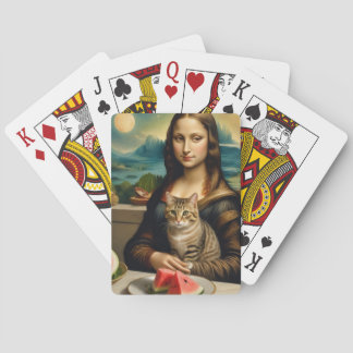 Mona Lisa & ihre Katze  -  Sommerlaune \ Spielkarten