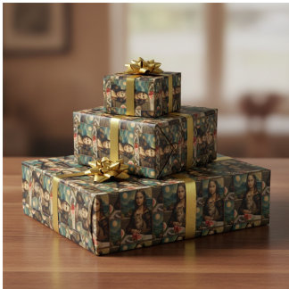Mona Lisa & ihre Katze  -  Sommerstimmung \ Geschenkpapier