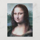 Mona Lisa im Detail von Leonardo da Vinci Postkart Postkarte (Vorderseite)