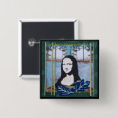 Mona Lisa im Land Button (Vorne & Hinten)