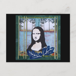 Mona Lisa im Land Postkarte