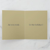 Mona Lisa im Weihnachtsmann-Hut - lustiger Spruch Karte (Innenseite)