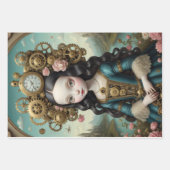 Mona Lisa in der Puppenversion Geschenkpapier Set (Vorderseite 2)