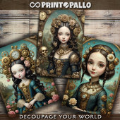 Mona Lisa in der Puppenversion Geschenkpapier Set