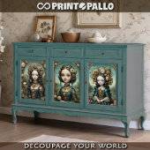 Mona Lisa in der Puppenversion Geschenkpapier Set