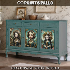 Mona Lisa in der Puppenversion Geschenkpapier Set