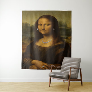 Mona Lisa in Diamanten Wandteppich