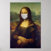 Mona lisa in einer chirurgischen Maske leonardo da Poster (Vorne)