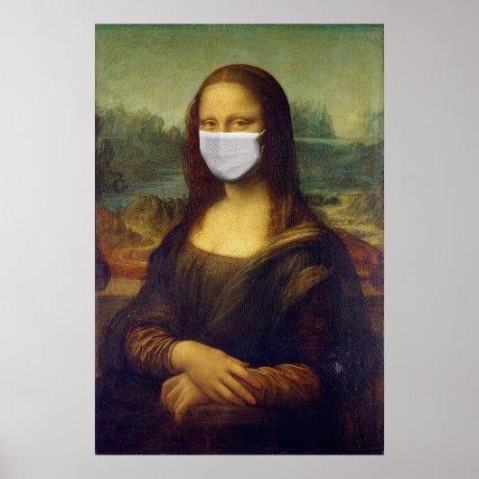 Mona lisa in einer chirurgischen Maske leonardo da Poster (Vorne)