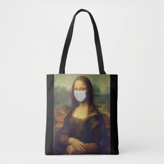 Mona lisa in einer chirurgischen Maske leonardo da Tasche (Vorderseite)