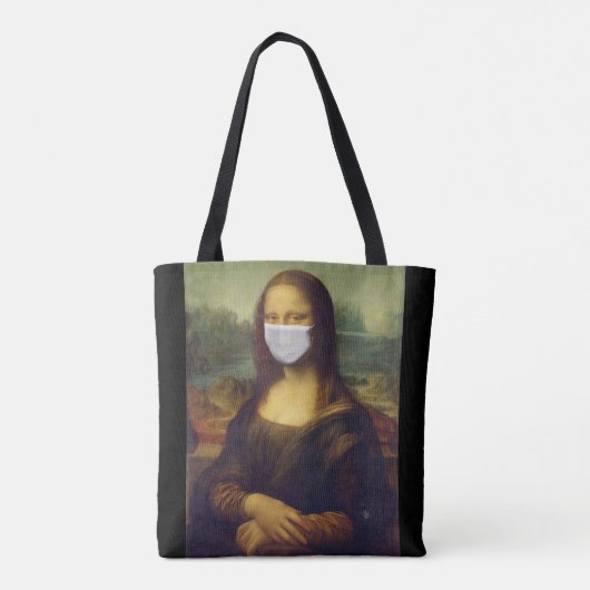 Mona lisa in einer chirurgischen Maske leonardo da Tasche (Rückseite)