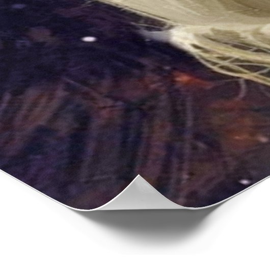 Mona Lisa  in Santa  hat - festive vibes Poster (Ecke)