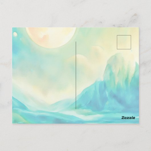 Mona Lisa  in Santa  hat - festive vibes Postkarte (Rückseite)