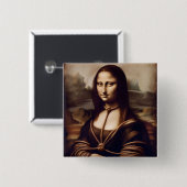 Mona Lisa in Seilen Shibari Fan Button (Vorne & Hinten)