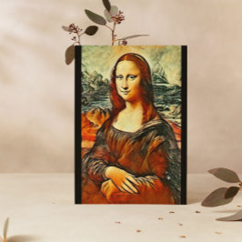 Mona Lisa in warmen Farben Postkarte