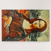 Mona Lisa in warmen Farben Puzzle (Horizontal)