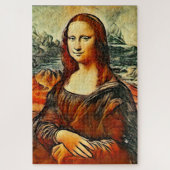 Mona Lisa in warmen Farben Puzzle (Vertikal)