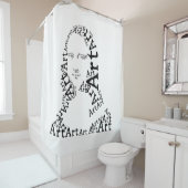 Mona Lisa in Worten Duschvorhang (Beispiel)