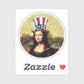 Mona Lisa Independence Day Aufkleber (Blatt)