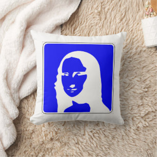 Mona Lisa Informations-Verkehrsschild Kunst Kissen